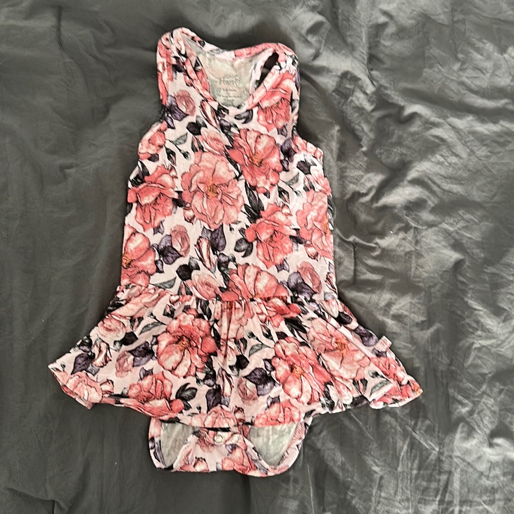 Vivi Floral Racerback Twirl Skirt Bodysuit 12-18M